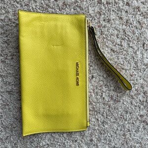 Michael Kors Vibrant Yellow Wristlet Clutch